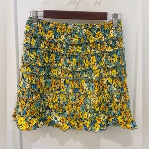 LSpace Floral Ruffle Skirt - Multicolor floral. Size Medium in mint condition